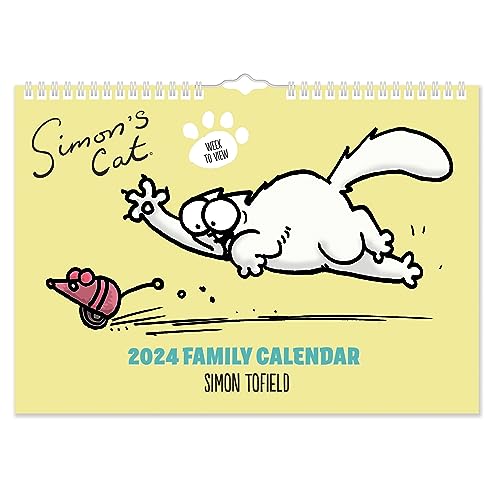 2024 Simon's Cat A4 Family Planner Wall Calendar Week To View