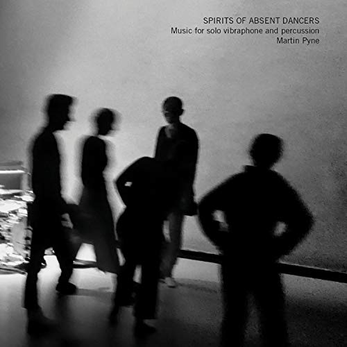 "Black and white album cover with blurred silhouettes of people and text."