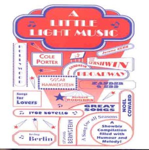 Red and white CD cover with 'A Little Light Music' title and assorted song labels.