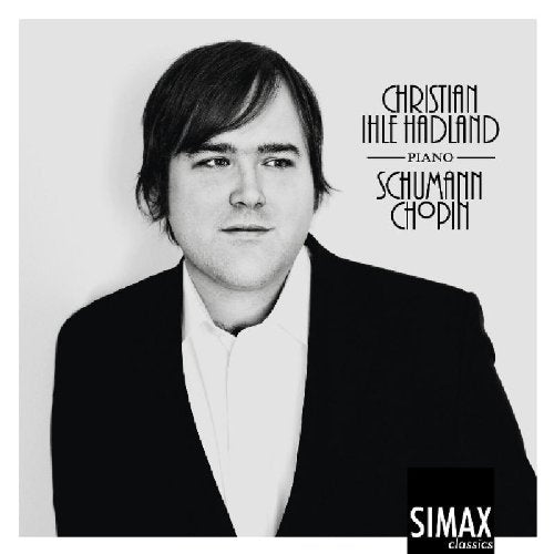 Black and white CD cover featuring a man in a suit, with text and logo.