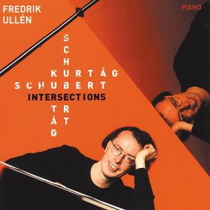 Orange CD cover with pianist Fredrik Ullén, his name, and intersecting text.