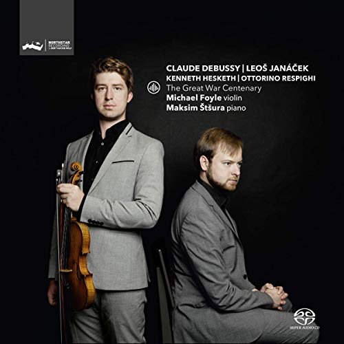 CD cover featuring two men, one with violin, against a black background.