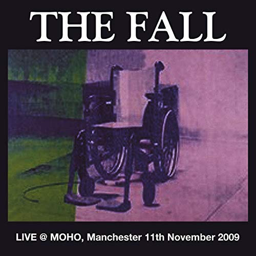 "CD cover with a wheelchair image, green and purple hues, and black border."