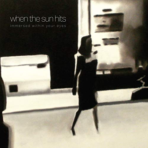 Black and white vinyl album cover with a blurred woman walking in a room.