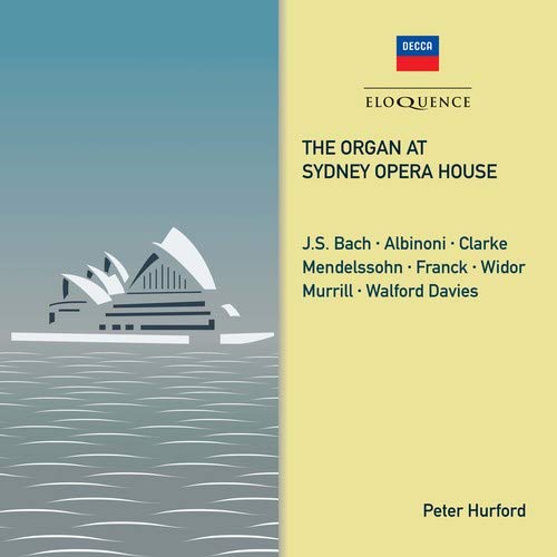CD cover art: yellow and blue background with Sydney Opera House illustration and composer names.