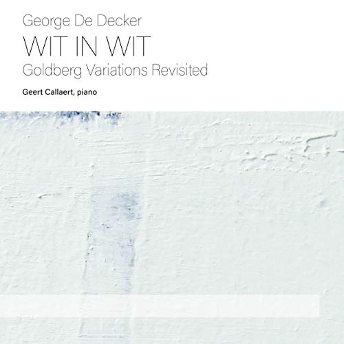 "Album cover with white and light blue textured background, featuring artist and title information."