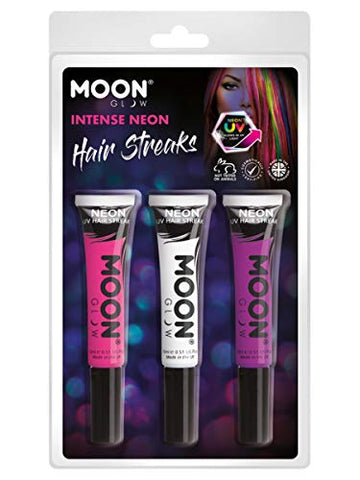 Moon Glow Intense Neon UV Hair Streaks  - Adult Unisex