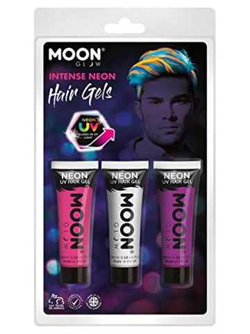 Moon Glow Intense Neon UV Hair Gel  - Adult Unisex