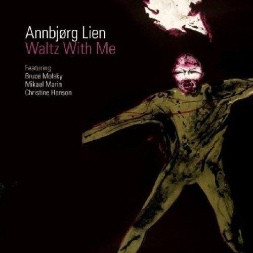 "CD cover with abstract green figure and artist's name 'Annbjorg Lien' on a black background."