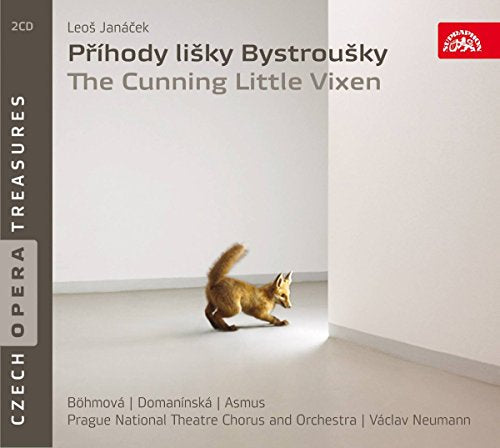 "CD cover featuring a fox entering a room, with text and logos."