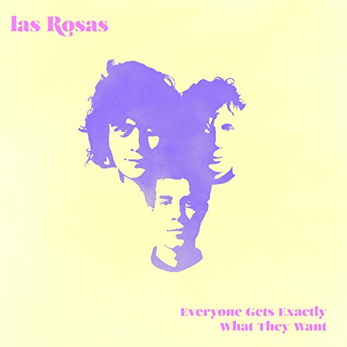 Vinyl album cover with three purple silhouetted faces on a pale yellow background.