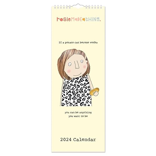 2024 Rosie Made a Thing Slim Wall Calendar Month To View
