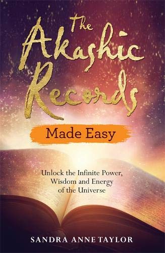 "Book cover with gold title, open book, and starry purple background, by Sandra Anne Taylor."