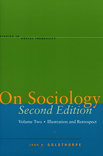 "Book cover with green and blue background, titled 'On Sociology' by John H. Goldthorpe."