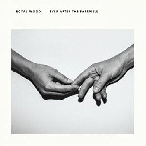 Album cover with black and white image of two hands almost touching, on a white background.