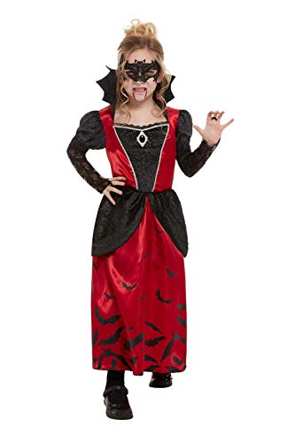 Smiffys 51054M Vampire Costume, Girls, Black, M - Age 7-9 years