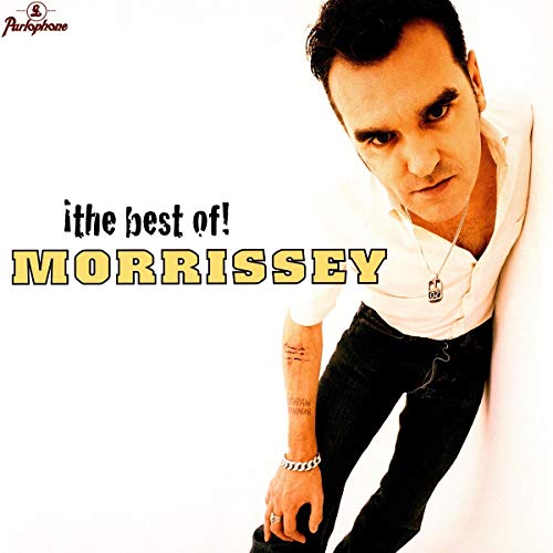 Morrissey album cover featuring a man in white shirt and black pants leaning against a wall.