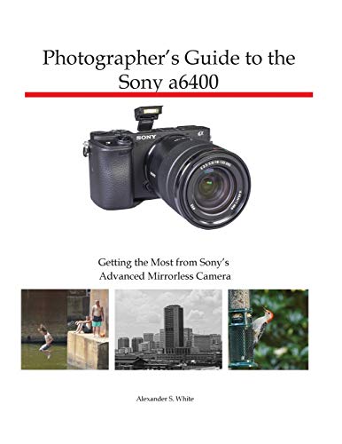 "Book cover featuring a Sony camera and three photographs on a white background."