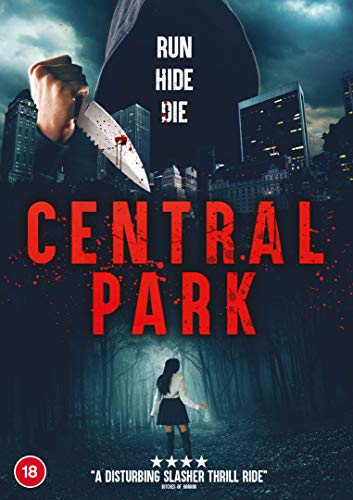 DVD cover for "Central Park" featuring a woman fleeing in a dark forest.