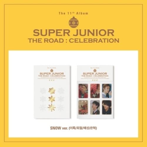 Super Junior album cover: two CD cases with group photos and snowflake design.