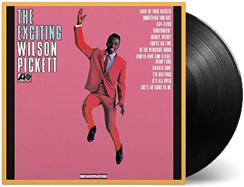 Vinyl album cover featuring Wilson Pickett in a red suit against a pink background.