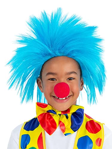 Smiffys 53140 Blue Kids Spike Wig, Unisex Children, One Size