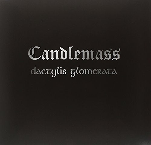 Dark album cover with "Candlemass" and "dactylis glomerata" in silver text on a black background.
