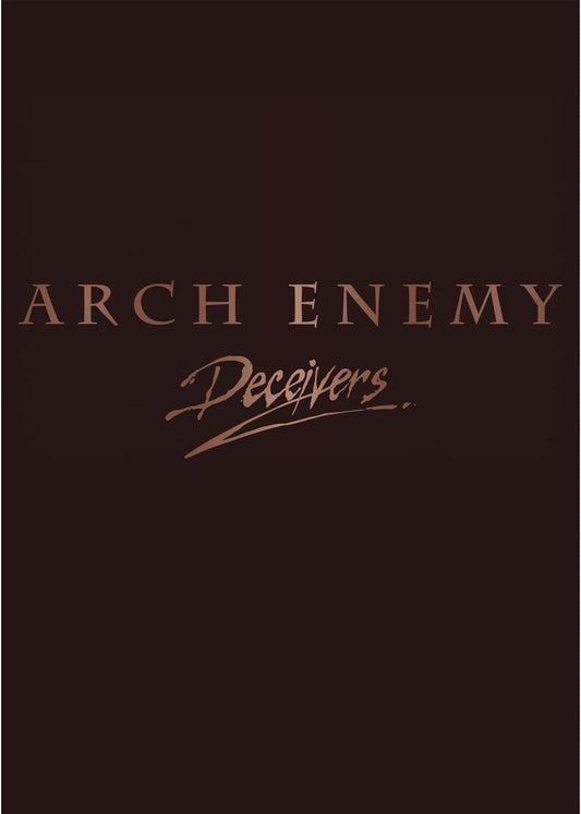 Dark brown album cover with "Arch Enemy" and "Deceivers" text in gold lettering.
