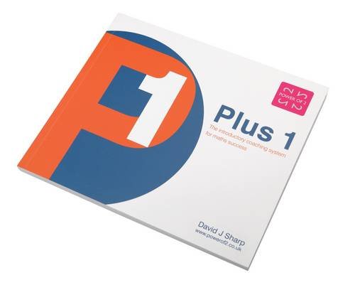 The image depicts a blue book cover with white and orange abstract shapes and the number one.