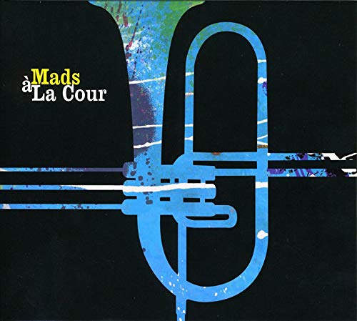 "Back of a black CD case with white and yellow text, listing tracks and musicians."