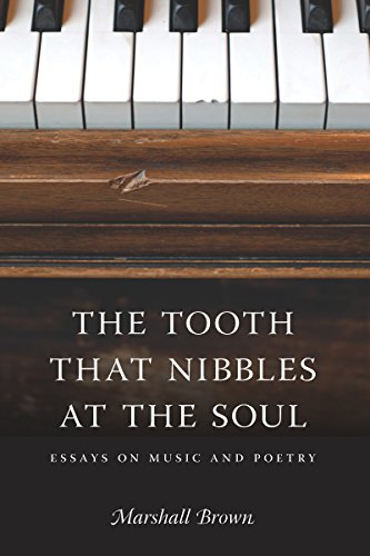 Book cover with piano keys and title "The Tooth That Nibbles at the Soul".