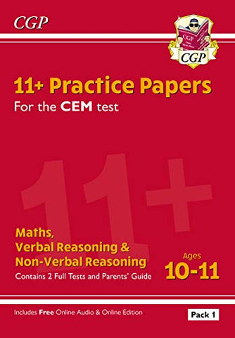 New 11+ CEM Practice Papers: Ages 10-11 - Pack 1 (with Parents' Guide & Online Edition) (CGP 11+ CEM)