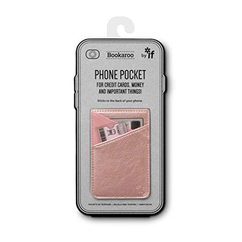 If Bookaroo Phone Pocket, Accessory Credit Card Case, 10 Cm, Metallic Rose Gold