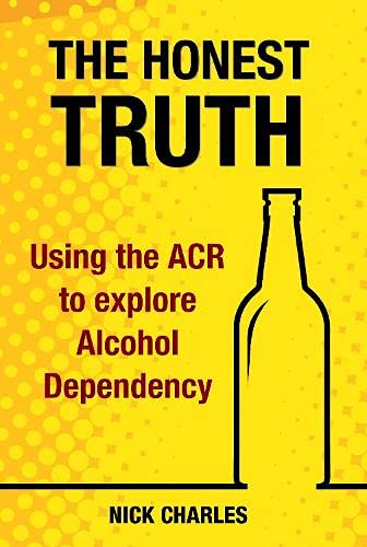 "Book cover with yellow background, black bottle outline, and text 'The Honest Truth'."