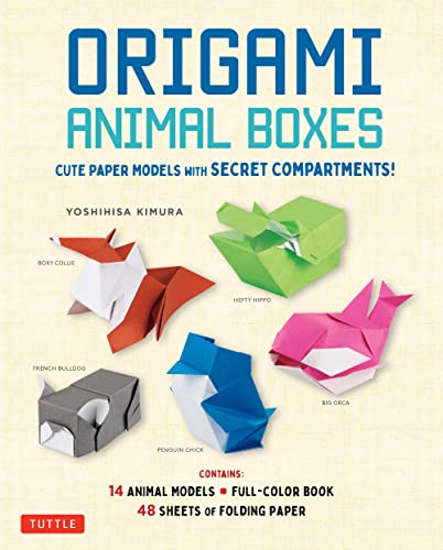 Origami Animal Boxes Kit: Kawaii Paper Models with Secret Compartments! (16 Animal Origami Models): Cute Paper Models with Secret Compartments! (14 Animal Origami Models + 48 Folding Sheets)