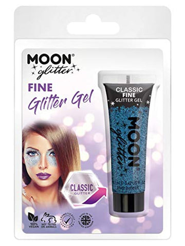 Smiffys Moon Glitter Classic Fine Glitter Gel, Blue