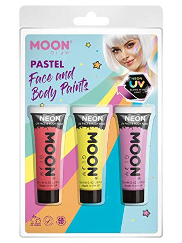 Moon Glow Pastel Neon UV Face Paint - Adult Unisex