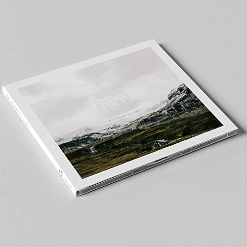"Album cover with a small house in a snowy mountain landscape, titled 'LOSS'."