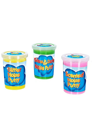 Assorted Glitter, Scent & GID Noise Putty, 12pcs