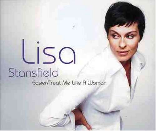 "CD cover featuring Lisa Stansfield in a white shirt, with text 'Lisa Stansfield Easier'."