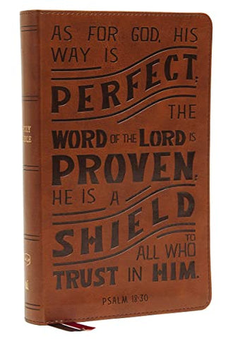 NKJV, Personal Size Reference Bible, Verse Art Cover Collection, Leathersoft, Tan, Red Letter, Thumb Indexed, Comfort Print: Holy Bible, New King James Version