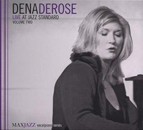 Black and white CD cover with a woman sitting at a piano.