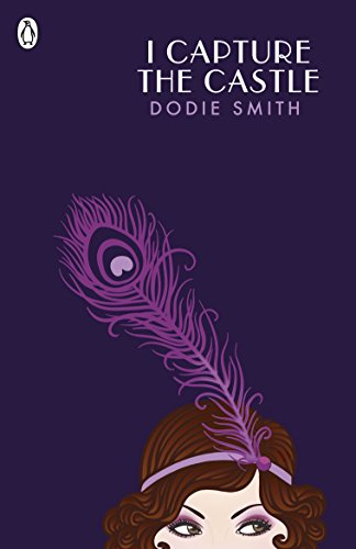 The image depicts a book cover with a dark purple background. Alt text: Book cover with purple background, illustration of a woman's face and peacock feather.