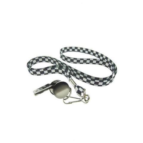 New Silver Metal Whistle With Lanyard Fancy Dress Prop