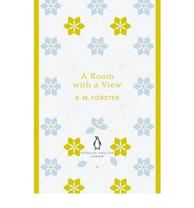 Book cover of "A Room with a View" by E.M. Forster, featuring yellow and blue flowers.