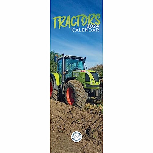 Tractors - Traktoren 2024 - Slimline-Kalender: Original Carousel Calendar [Mehrsprachig] [Kalender]