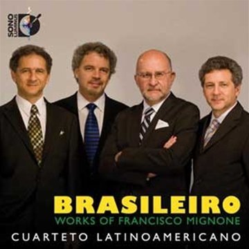 "CD cover featuring four men in suits against a plain background."