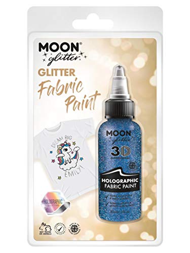 Moon Glitter Holographic Glitter Fabric Paint Blue