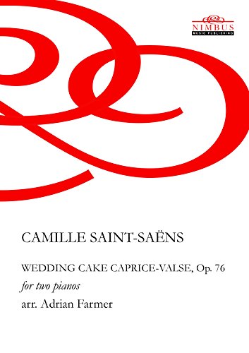 White sheet music cover with red swirling design and black text, featuring Nimbus logo.