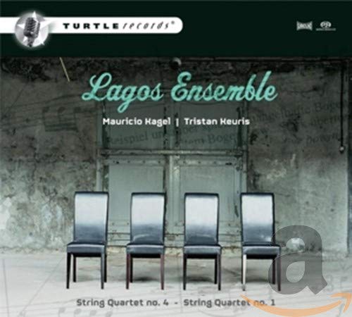 A CD cover featuring four empty chairs in a grungy room.